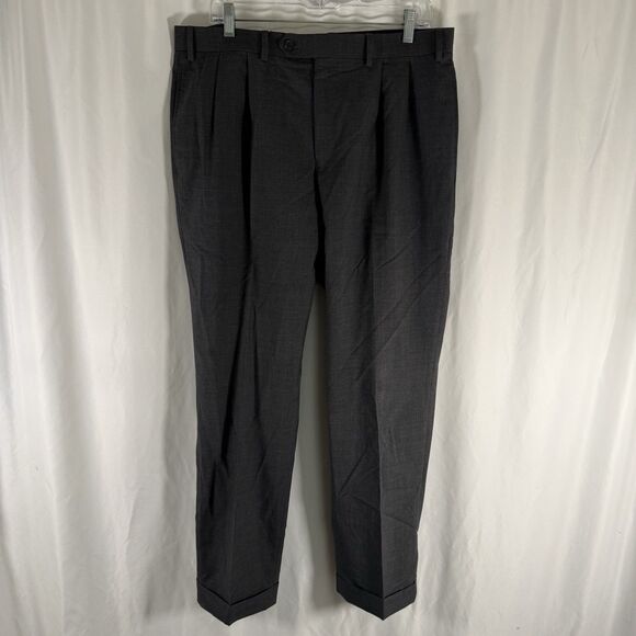 Lauren Ralph Lauren Other - Lauren Ralph Lauren 37x30 Grey Wool Pleated Slash Pockets Total Comfort